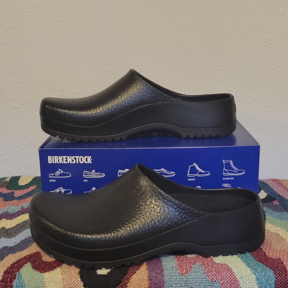 Black Super Birki Clogs by Birkensock Size 12 Mens (US)